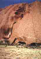 Heiliger Ort am Uluru (Ayers Rock)