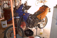 Zerlegte KTM