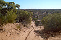 Dünenauffahrt auf dem Goog's Track, SA