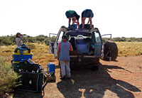 Pauls LAndcruiser wird ausgepackt...